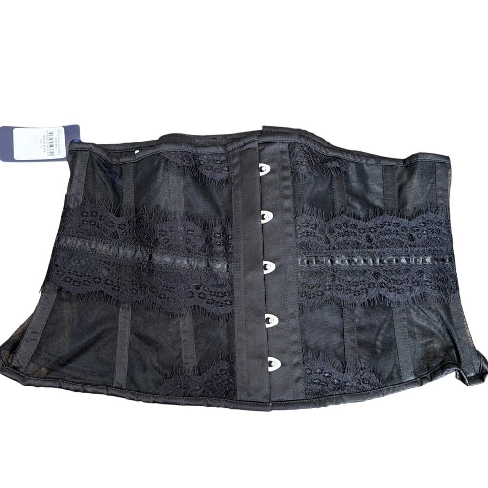 Fox & Royal City Chic Black Betty Trim Underbust Corset Sz 34 (39/40" Waist) NEW - Picture 6 of 16